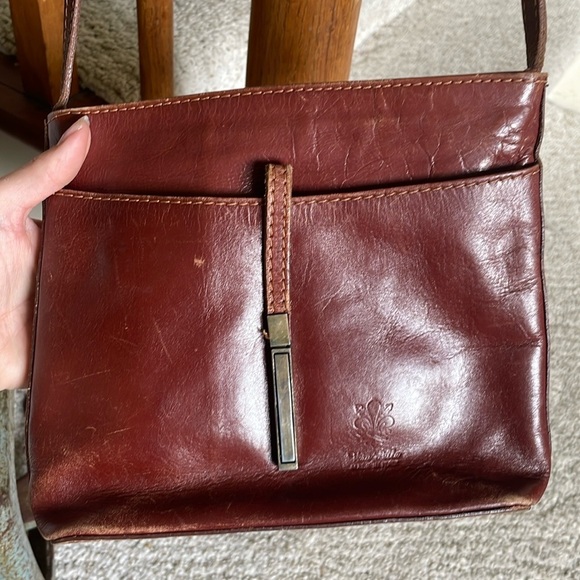 Vera Pelle Vintage Genuine Leather Green Brown Purse - Picture 6 of 13